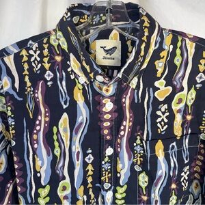Yiume Men’s Tropical‎ Aloha Hawaiian Button Down Shirt Multicolor Floral Size L